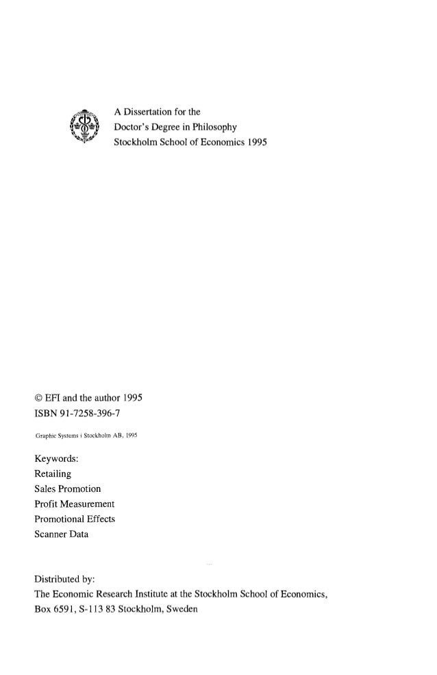 dissertation sales promotion